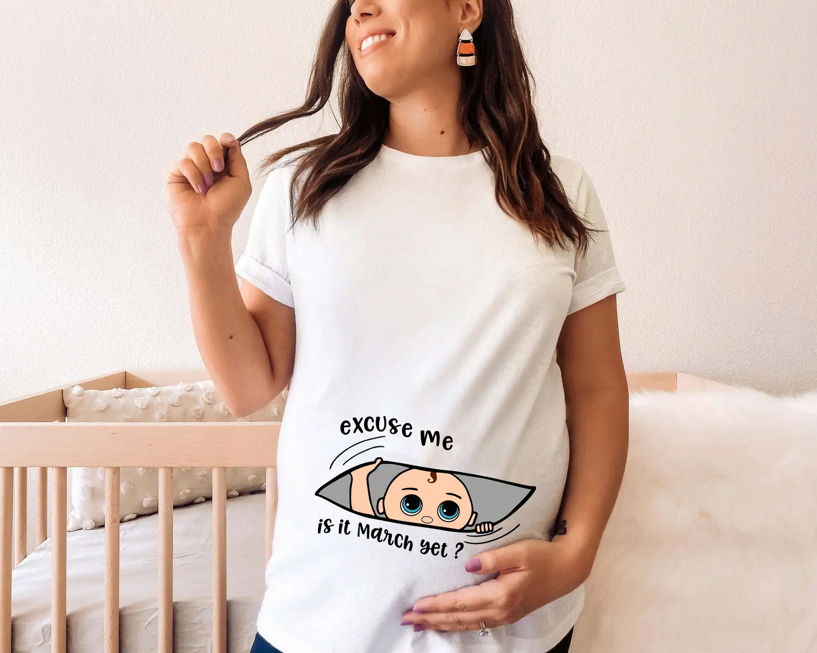 Pregnancy Announcement Shirt, Excuse Me Is It July Yet, Custom Maternity Shirt, Baby Boy Announcement Shirt, Baby Shower Gift, Pregnant Tees