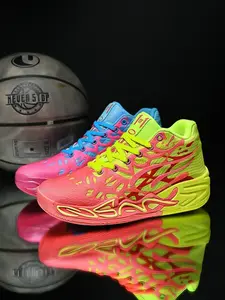 2 Color Basketball Shoes (39-45), Breathable PU Upper, Rubber Sole, Sporty Style, Medium Width, All Seasons, Durable and Comfortable