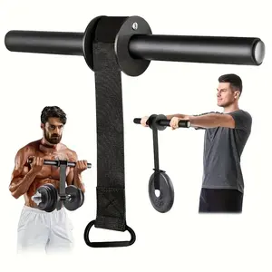 1pc Iron Wrist and Forearm Strengthener, Muscle Training Bar, Power Training Equipment, Black, Universal Fit, No Power Required, Fitness & Outdoor Sports Gear