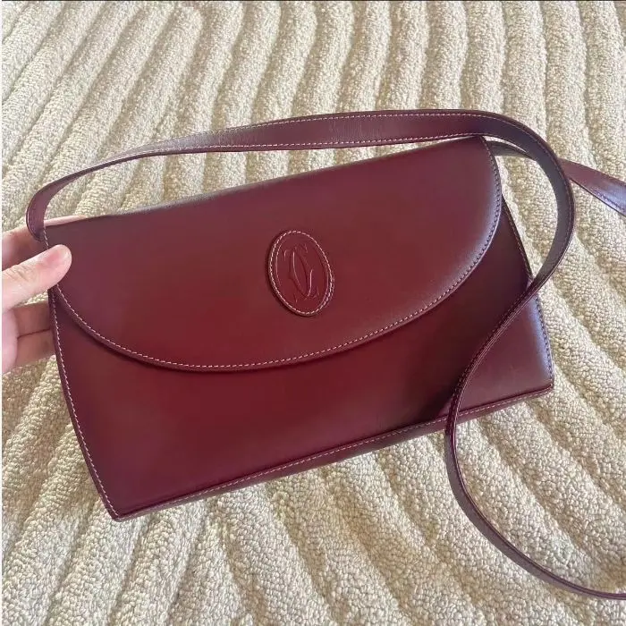Pre-owned COWHIDE LEATHER Crossbody Bag Cartier^/Crossbody Bag/SSB1801002