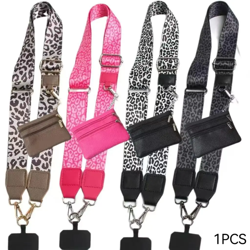 leopard print mobile phone crossbody strap, Crossbody phone lanyard, phone sling, phone charms, Cellphone Accessories, multi-functional and adjustable, mobile phone decoration, backpack decoration, suitable for gifting to girlfriend
