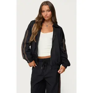 Edikted Women's Kieran Stripey Nylon Track Jacket