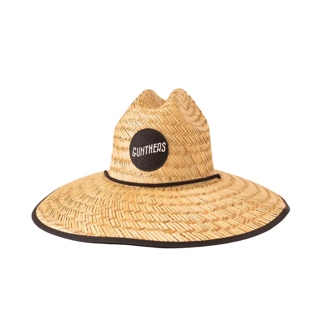 Gunthers Co Unisex Straw Lifeguard Sun Protection Hat - 1 Size, Circle Patch, Casual Outdoor, Sports Outdoor, Sun Visor, Stylish Fashion Accessory, Casual Outdoor Hat, Sports Outdoor Hats