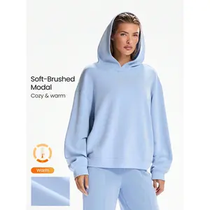 GLOWMODE Modal Ultra-Soft Warm Smooth Loose Fit Hoodie Sweatshirt Daily Casual Wear