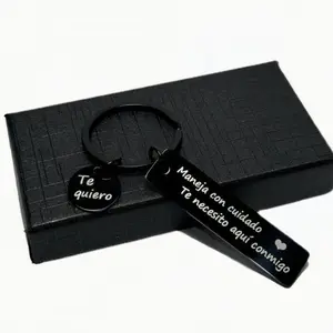 Safe Driving Spanish Stainless Steel Keychain Te quiero & Maneja con cuidado Perfect Gift for Boyfriend's Birthday Christmas Valentine's Day Unique Letter Design Pendant Keychain Symbolizing Love