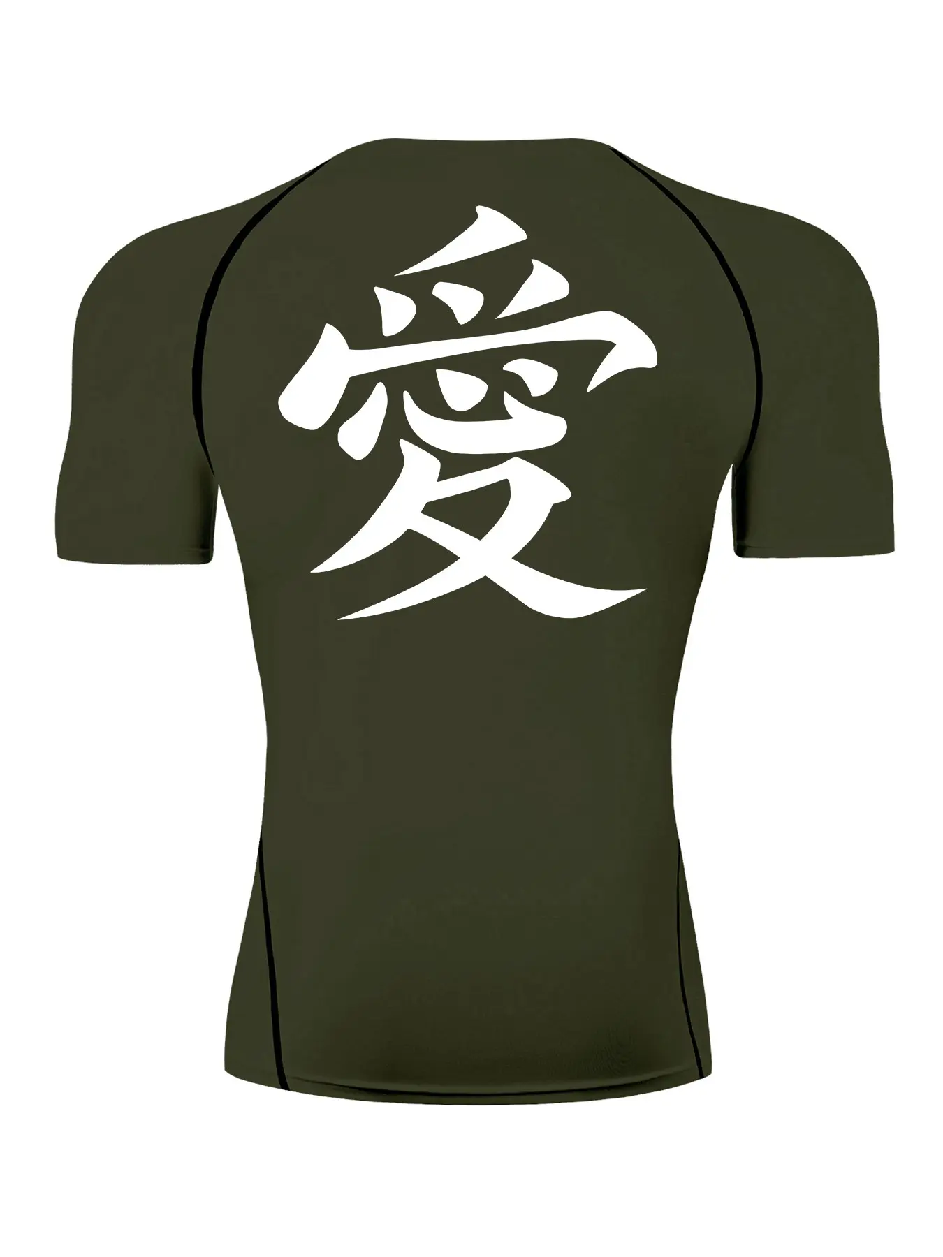 Love Character Print Short Sleeve Compression Shirt for Men, Summer Athletic Quick Drying Breathable T-shirt, Gym Workout Running Rash Guard Activewear, Athletic Compression Shirts, Athletic Apparel Tops