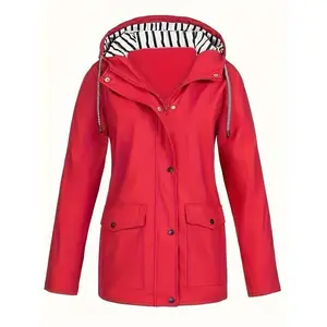 Women's 3-in-1 Waterproof Hooded Jacket - Casual Outdoor Mountaineering Windbreaker with Pockets, Machine Washable