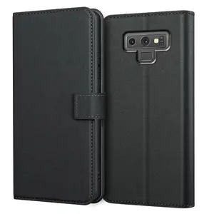 For Samsung Galaxy Note 9 / Note9 Case With Kickstand PU Leather Card Slot Black Wallet Flip Protective Phone Case Cover Protector Casing