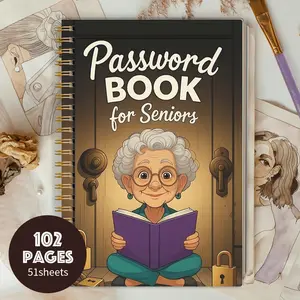 A5 Spiral Password Organizer Notebook, Thick Paper, Durable Hard Cover, Letter Tabs, Simple Internet Login Journal, Hardcover Journal Notebook for Home Office Use