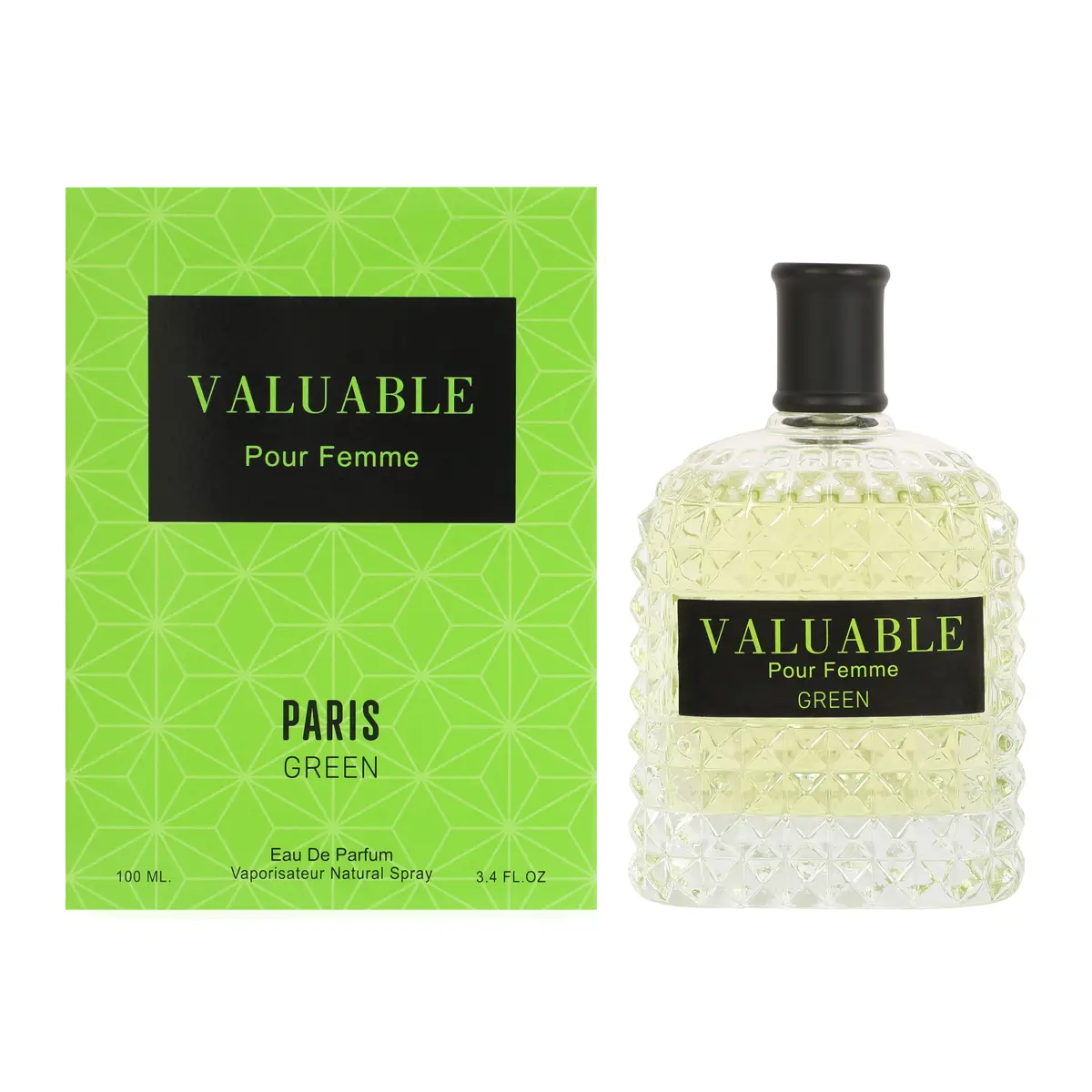 Valuable Paris Green Eau De Parfum 100 ML for Women Natural Spray Fragrance