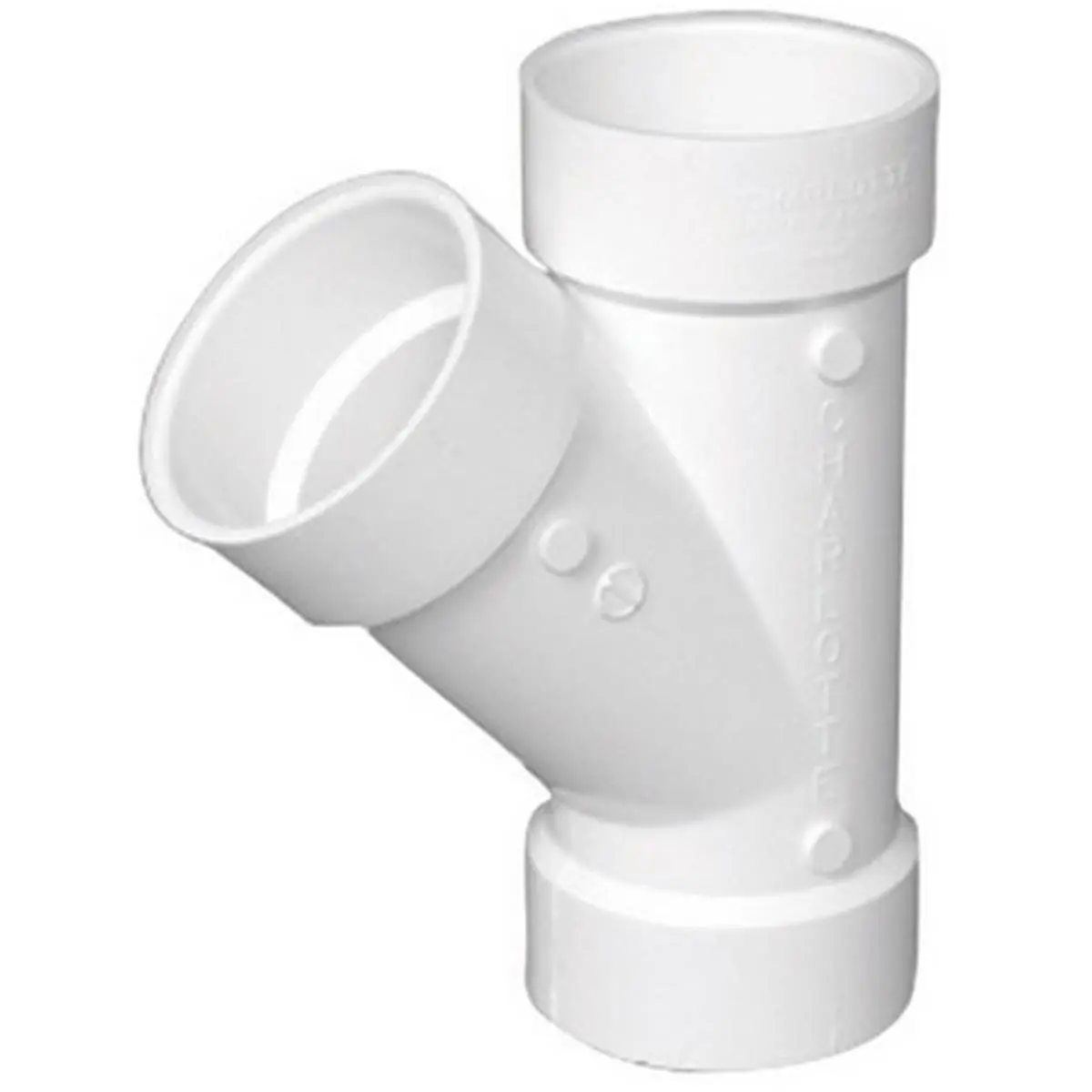 212 MAIN Charlotte PVC006001000HA 2 in. Schedule 40 PVC Wye Pipe, 45-Degree, Hub Ends, Fits PVC Household Appliance Part