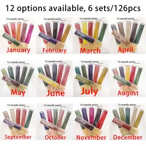 126pcs Incense Sticks Set, Household Fragrance, Aroma, 22cm Long, 28 Scents Including Sandalwood, Frankincense, Lavender, Cherry, Perfect for Home, Office, Yoga, Meditation