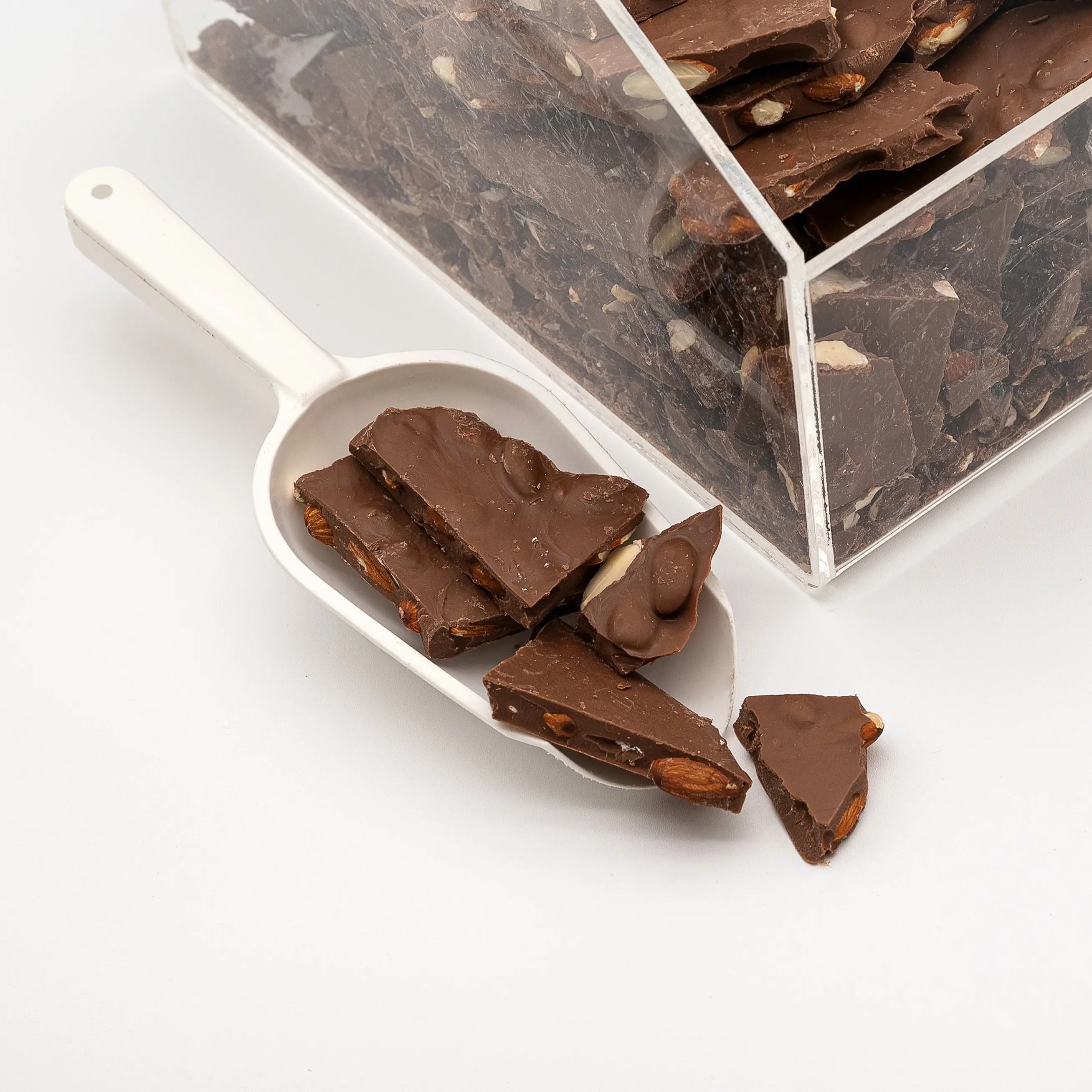 Milk Chocolate Almond Bark - Sweet and Smooth Milk Chocolate Bark with Whole Almonds - 4 oz & 8 oz & 1 lb Chocolate Bags Dessert