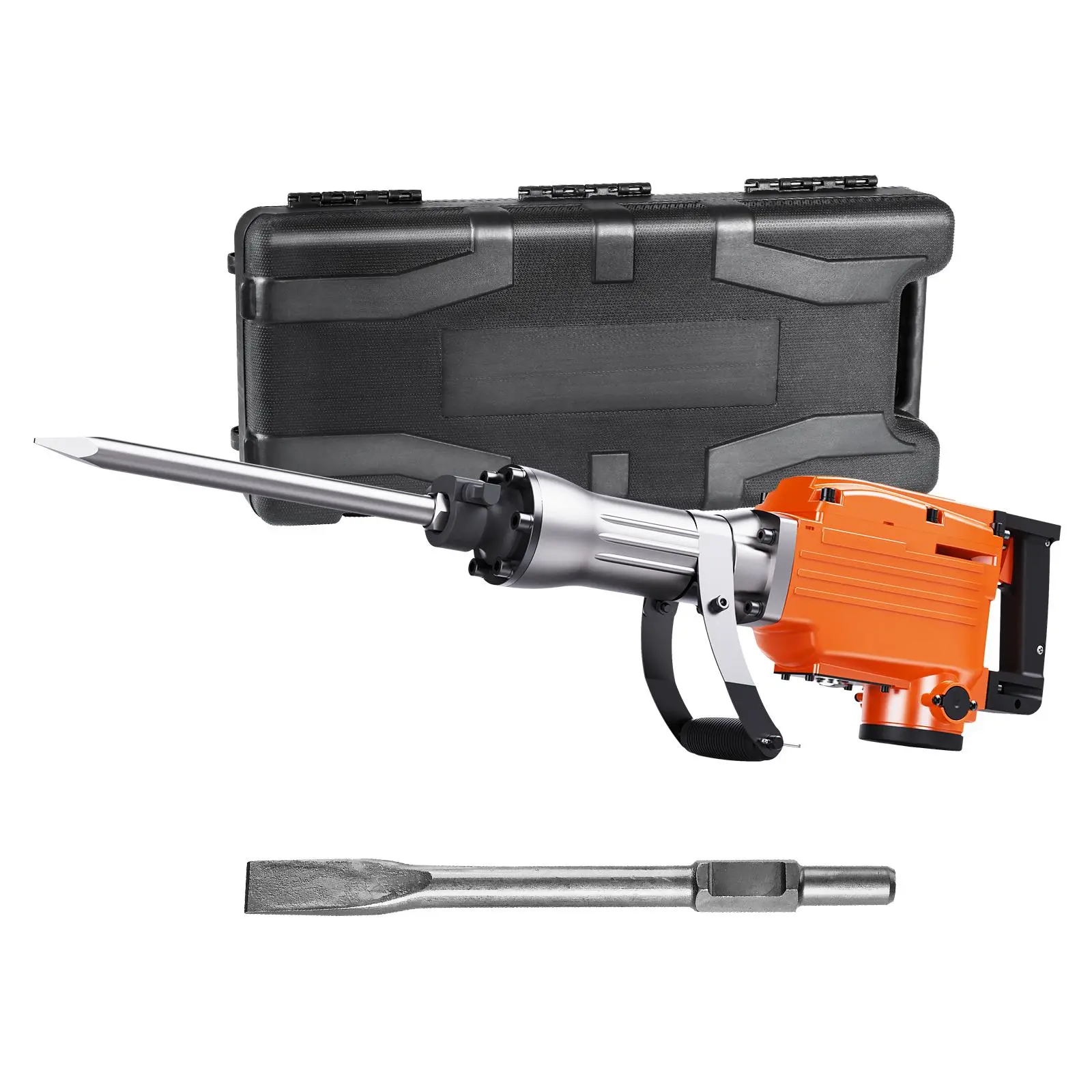 【Summerfinds】VEVOR Demolition Jack Hammer,  , 2200W Electric Jackhammer Heavy Duty, 1350 BPM Concrete Breaker, 2pcs Chisels Bit Chipping with Case