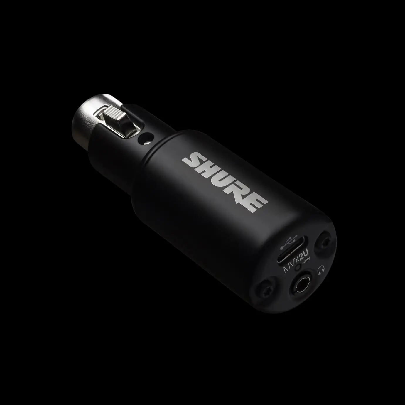 MVX2U Gen 2 XLR to USB Analog to Digital Adapter Interface w/ USB-C to USB-C Cable Connection Black, MFi Connection