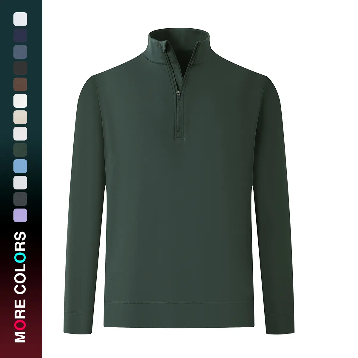 MAELREG Mens Fleece Lined Quarter Zip Pullover, Thermal Mock Neck Long Sleeve Golf Top, Warm Stretch Performance Sweatshirt Golf Apparel