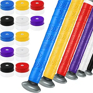 12 Rolls Bat Grip Tape Comfortable and Soft Full Adhesive Baseball Softball Precut Batting Grip Tape Replacement for