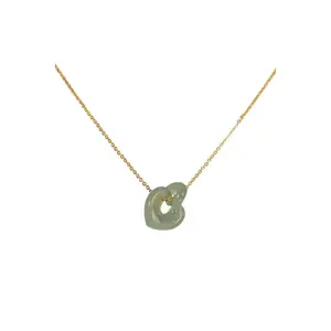 The Hearts — Interlocking Jade Pendant Necklace