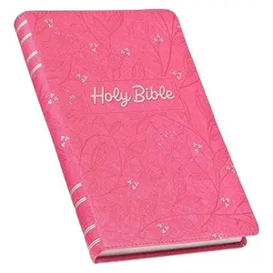 "Holy Bible – King James Version  Gift Edition, Faux Leather Cover, Flexible & Durable, Pearlized Cherry Red"