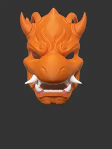 Dragonite Menpo Mask Ghost Anime Cosplay Japanese Samurai Decor Full Color 3D Printed Prop