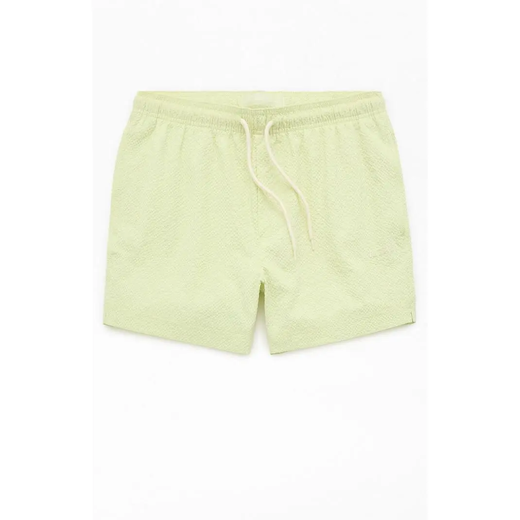 Pacsun Men's Sea Foam Seersucker 4.5" Swim Trunks