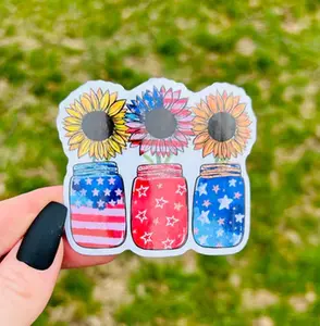Sunflower Mason Jars Sticker