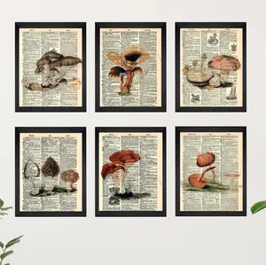 Mushrooms Dictionary Print, Mushroom Wall Art, Mushroom Art Print, Vintage Decor, Vintage Art, Vintage Wall Art, Mushroom Decor