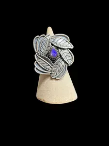 Ammolite Sterling Silver Ring - size 5