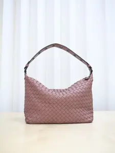 Pre-owned Bottega Veneta Napa Shoulder Bags Zip Hobo Intrecciato