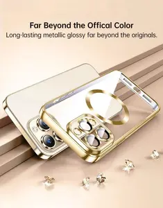 Luxury Funda Magnetica for iPhone  - Durable Protective Case with Scratch Protection & Unique Design in Soft Gold