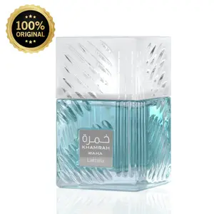 Lattafa Khamrah Waha Eau De Parfum (3.4 Oz / 100ml) – Premium Unisex Mineral Aromatic & Woody Fluid Spray
