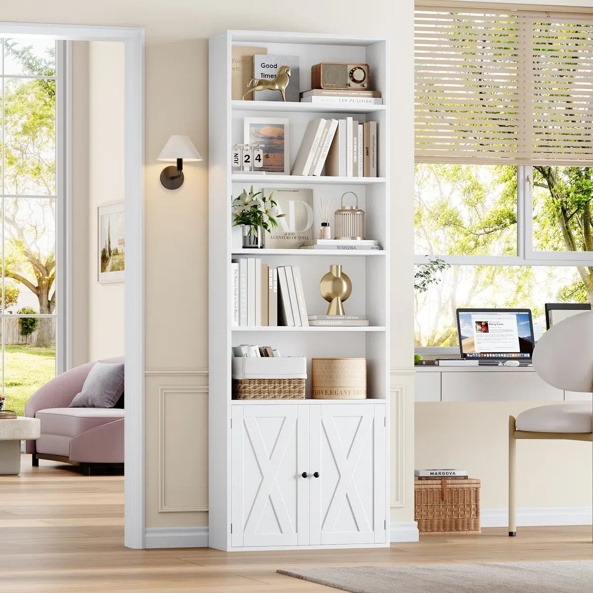 82" Tall Bookshelf And Bookcase, 7-Tier Floor Standing Bookcase For Home Office, Living Room 82" Tall Bookshelf And Bookcase, 7-Tier Floor Standing Bookcase For Home Office, Living Room