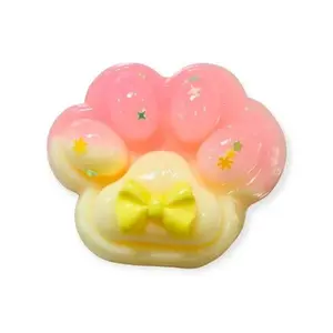 Taba Squishy (Paw) - Pink/Yellow