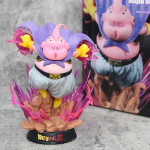 Magic Man Buu Figure, Dual Energy Ball Effect, Anime Collectible Model, Figurine Statue Bobblehead, Not Plated with Precious Metal