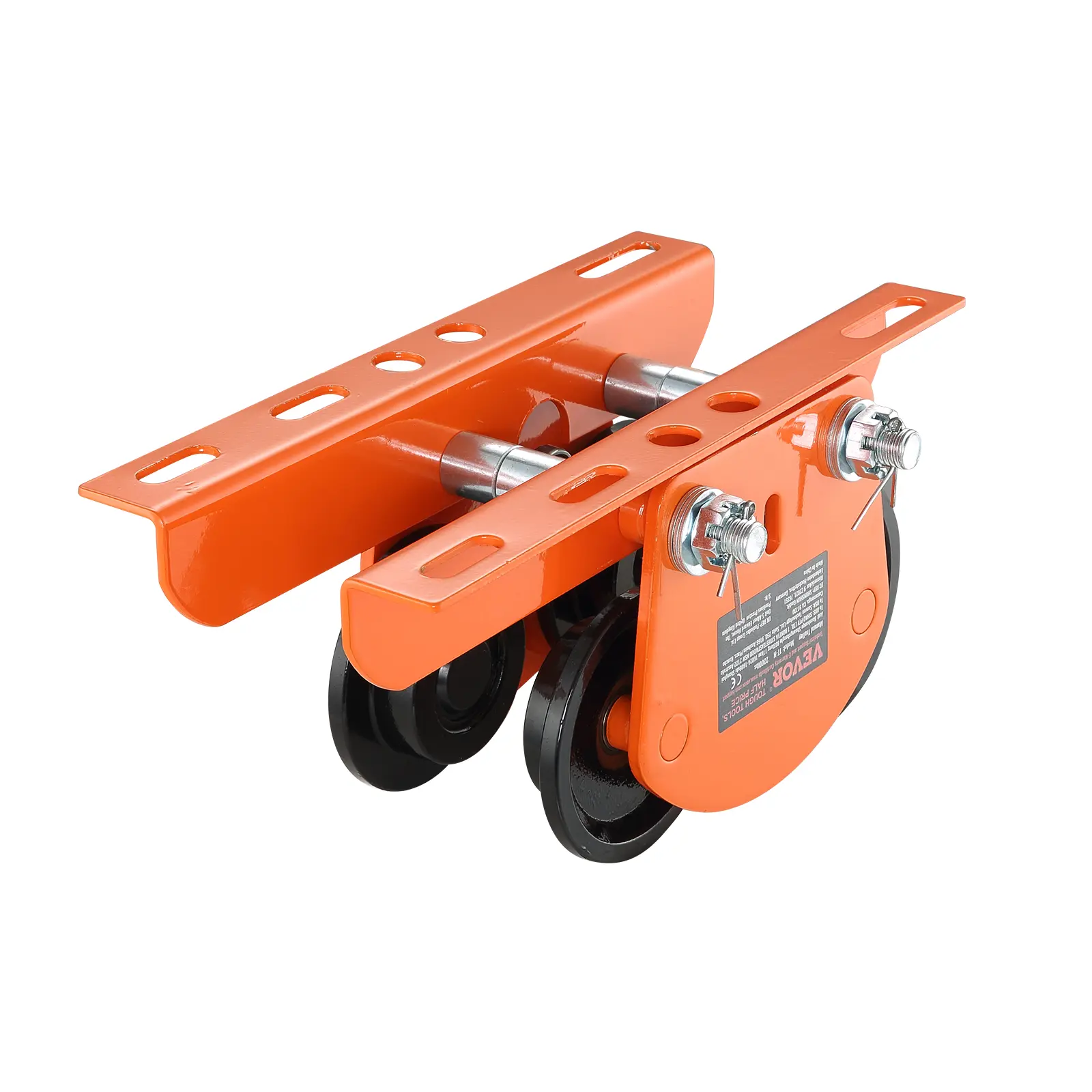 【Summerfinds】VEVOR Electric Hoist Manual Trolley 1100 lbs/0.5 Ton Capacity for PA200 PA250 PA300 PA400 PA500Push Beam Trolley with Dual Wheels2.36"-4.72" Adjustable Flange Width for Straight Curved I Beam