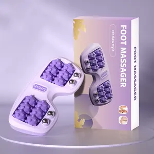 Foot Massager Roller for Plantar Fasciitis Relief, Dual Foot Acupressure Therapy for Pain Relief, Stress Relief and Improved Circulation, Portable Reflexology Tool for Home and Office Use