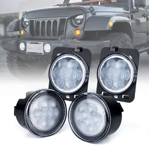 LED Turn Signal Lights and Fender Side Marker Lights for 2007-2018 Jeep Wrangler JK