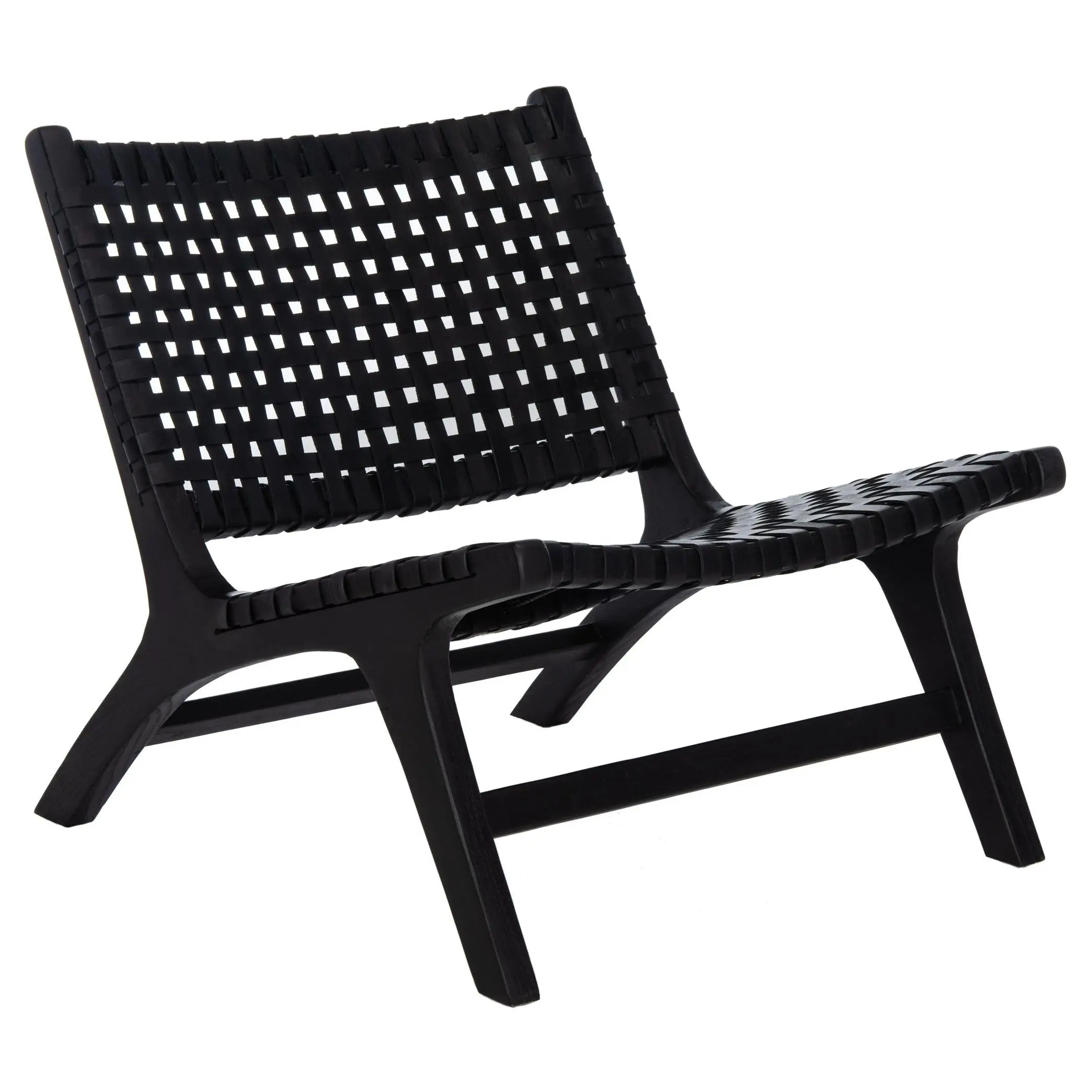 Safavieh Luna Leather Woven Accent Chair Safavieh Luna Leather Woven Accent Chair