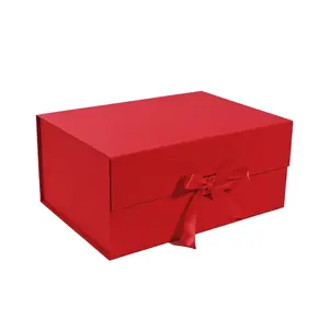 Large Gift Boxe Red Gift Box for Christmas Gift Box for Presents Groomsman Proposal Box Deluxe Gift Box