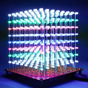 iCubeSmart 3D8MiNi Led Cube DIY Kit Learning Soldering Project Kit Diy Electronic Kits With 3D Editing Software