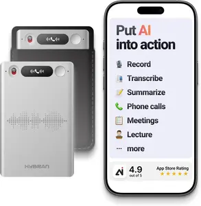 AI Voice Recorder for Phone Calls, Meetings & Lectures | Smart AI Note-Taking Device with Dedicated App for Transcription, Summary & Notes | Magnetic Case, 32GB (Up to 2000 Hours) | PDF Summary