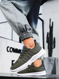 Men's Mesh Breathable Lace Up Low Top Sneakers, Fashionable Comfortable Lightweight Sports Running Shoes, Outdoor Fashionable Trendy Shoes for Daily Training, Running Athletic Shoes, Casual Running Footwear