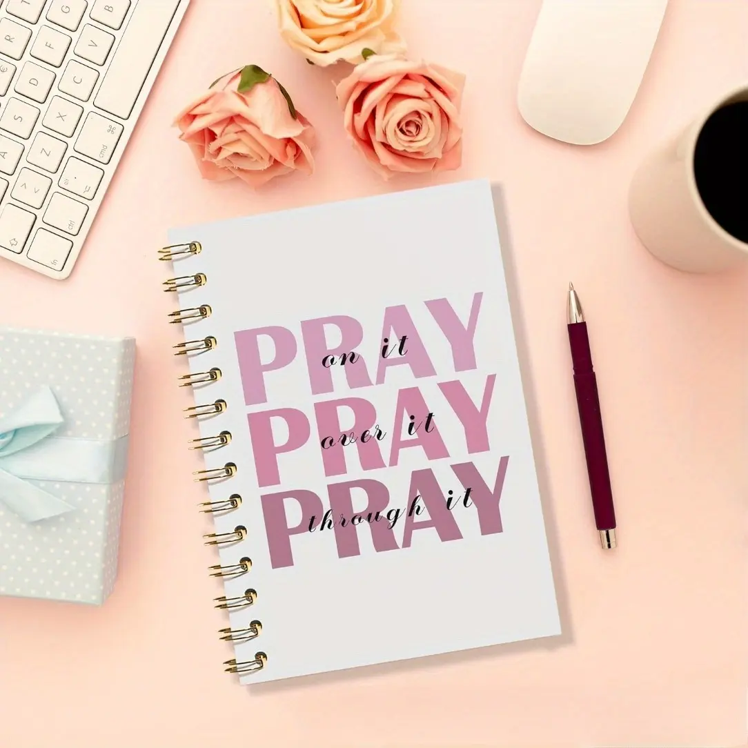 Preppy Notebook, Christian Gifts Journal, Devotional Notebook, Daily Prayer Journal, 5.5x8.3in, 50 Pages, Christian Notebook for Women, Paper Gifts