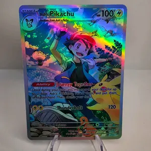 Ash & Pikachu "Journey Together" Custom Fan-Art Holographic Card
