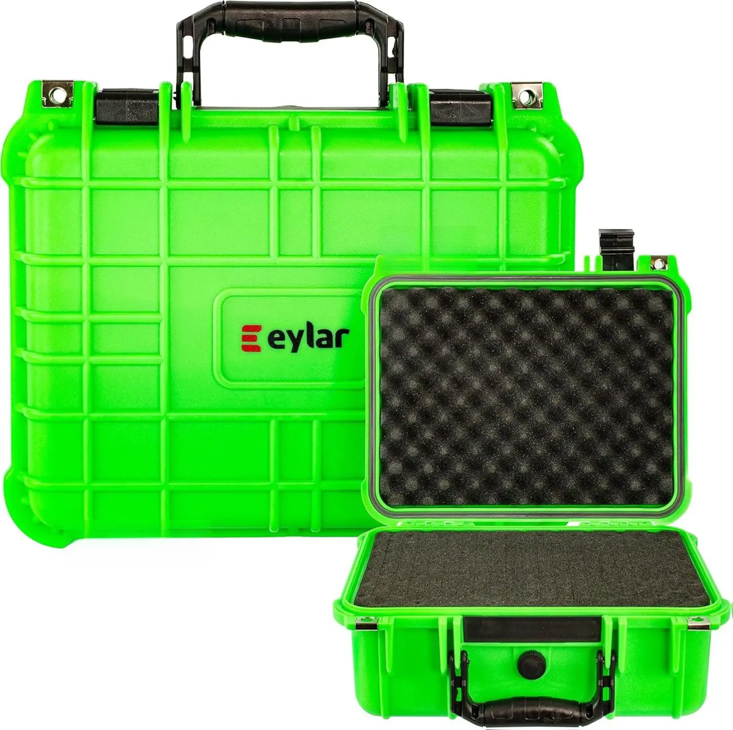 Eylar Protective Gear and Camera Hard Case Water & Shock Proof with Foam 13.37 inch 11.62 inch 6 inch Neon Green