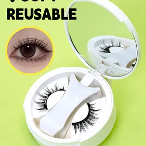 Magnetic False Eyelashes, Soft Ultra-Light, Easy to Use with Fixed Clips, Natural Curl Style, Perfect for Daily Wear, Eyelash Extensions, Curly Lashes