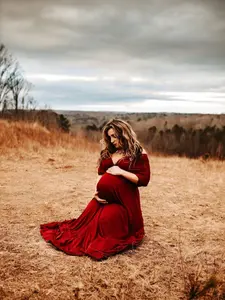Maternity dress for Photoshoot - Convertible Dress - Infinity Dress -Maternity Gown - Maternity Dress - Convertible Gown - Burgundy Dress