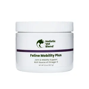 Holistic Vet Blend Feline Mobility Plus Joint & Mobility Support Supplement with Green Lipped Mussel Powder Chondroitin Sulfate MSM Turmeric & Boswellia Rich Source of Omega-3