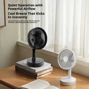 Desktop Circulating Rechargeable Fan, Home Office Portable Oscillating Fan, Student Dormitory Tabletop Automatic Oscillating Fan