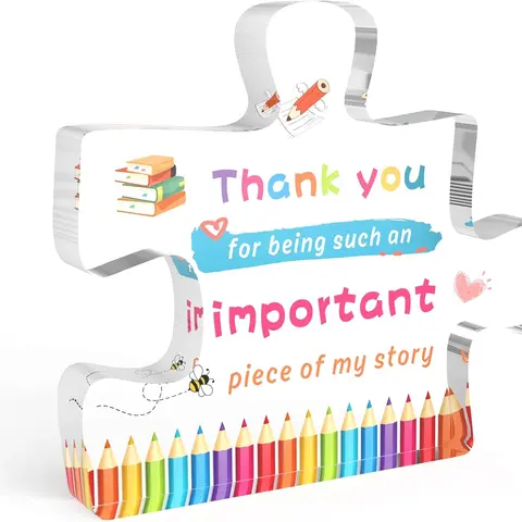 Acrylic Photo Plaque - 12x12cm High-Quality Smooth Fade-Resistant Art, Personalized Preschool Graduation Display Gift, Compact Desktop Home Decor Products, Teacher Appreciation Sign